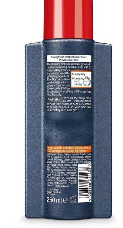 شامپوضدریزش مو آلپسین مدل c1 حاوی کافئین اصل(باضمانت)