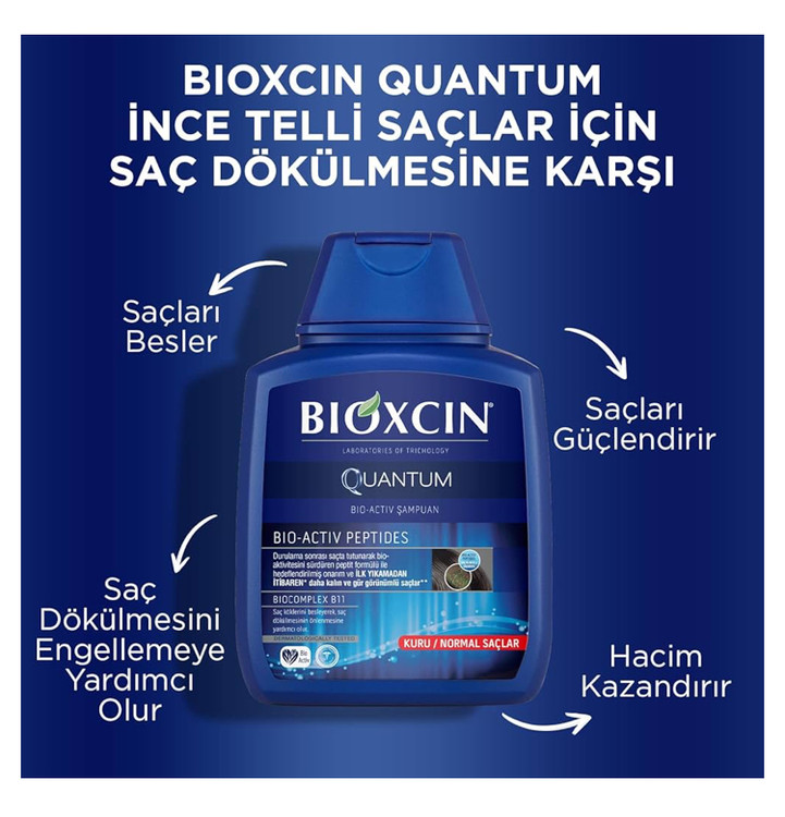 شامپو ضد ریزش مو بیوکسین اصل (باضمانت) مدل کوانتوم مناسب موهای نرمال وخشک