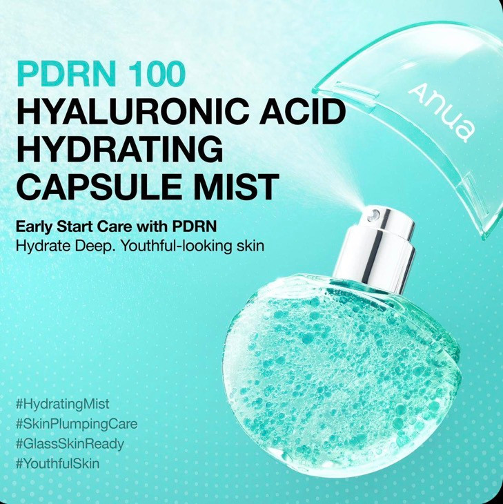 سرم میست کپسولی آبرسان anua هیالورونیک اسید و کلاژن | Anua PDRN Collagen Glow Serum Sprayاصل (ارسال به ضمانت اصل بودن)